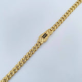 Pulso Cubano Infinito 7.3gr / 8 1/4 in / Oro Amarillo +4 18K $