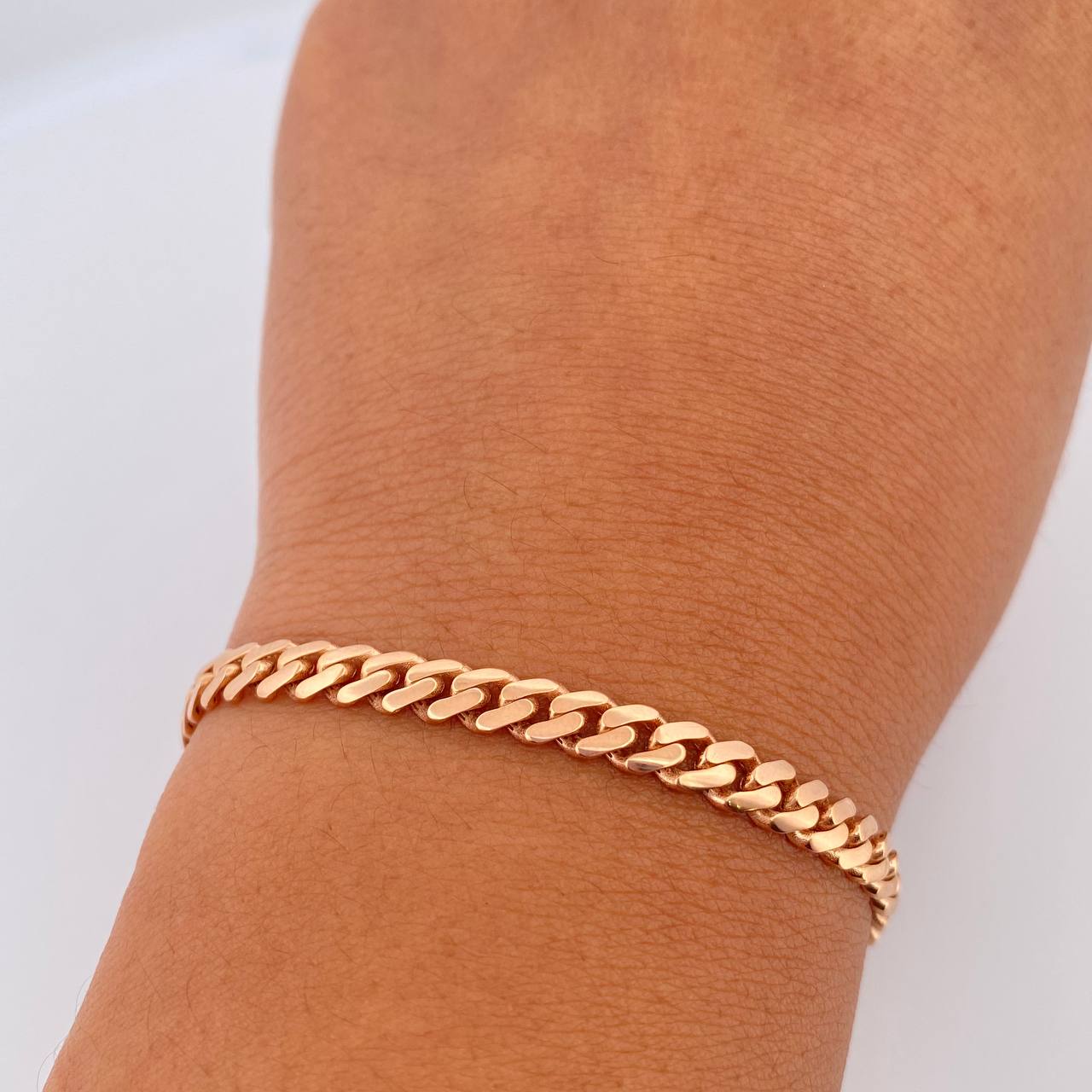 Cuban Links Bracelet Infinity 6.35gr / 7.3in / Rose Gold +4 18K $
