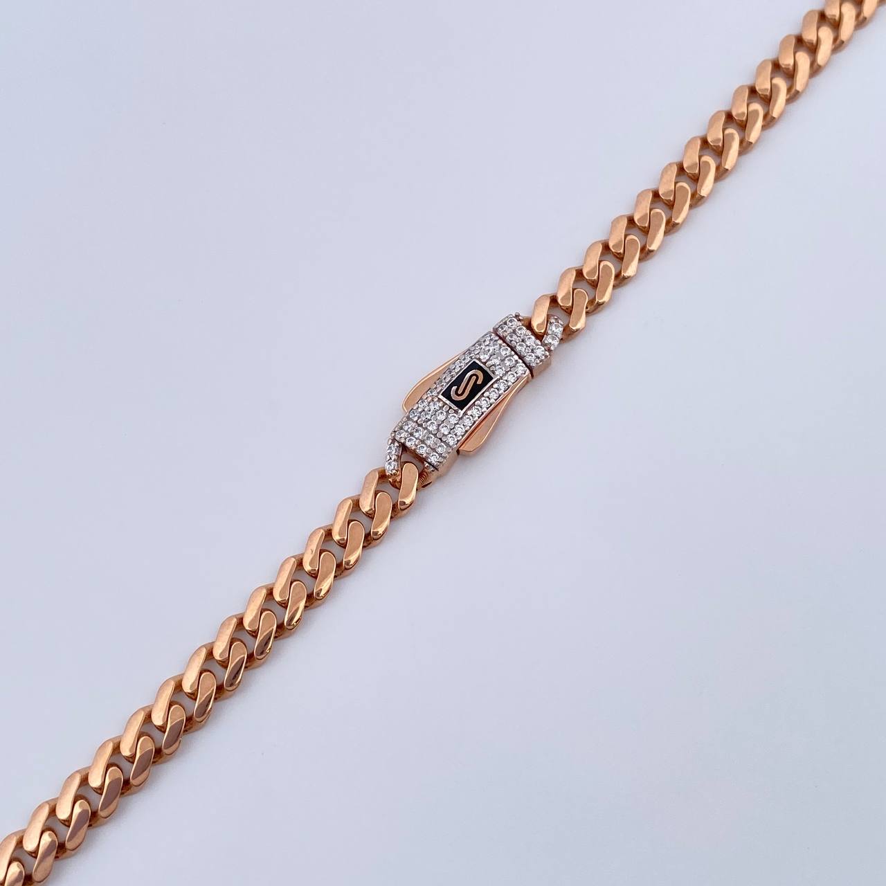 Cuban Links Bracelet Infinity 6.35gr / 7.3in / Rose Gold +4 18K $