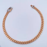 Cuban Links Bracelet Infinity 6.35gr / 7.3in / Rose Gold +4 18K $