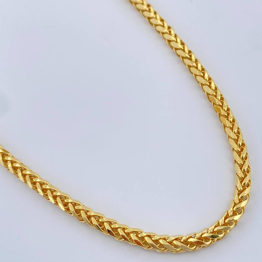 Cadena Franco 7.55gr / 24 1/4 in / Oro Amarillo +3 14K Italy $