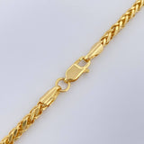 Cadena Franco 7.55gr / 24 1/4 in / Oro Amarillo +3 14K Italy $