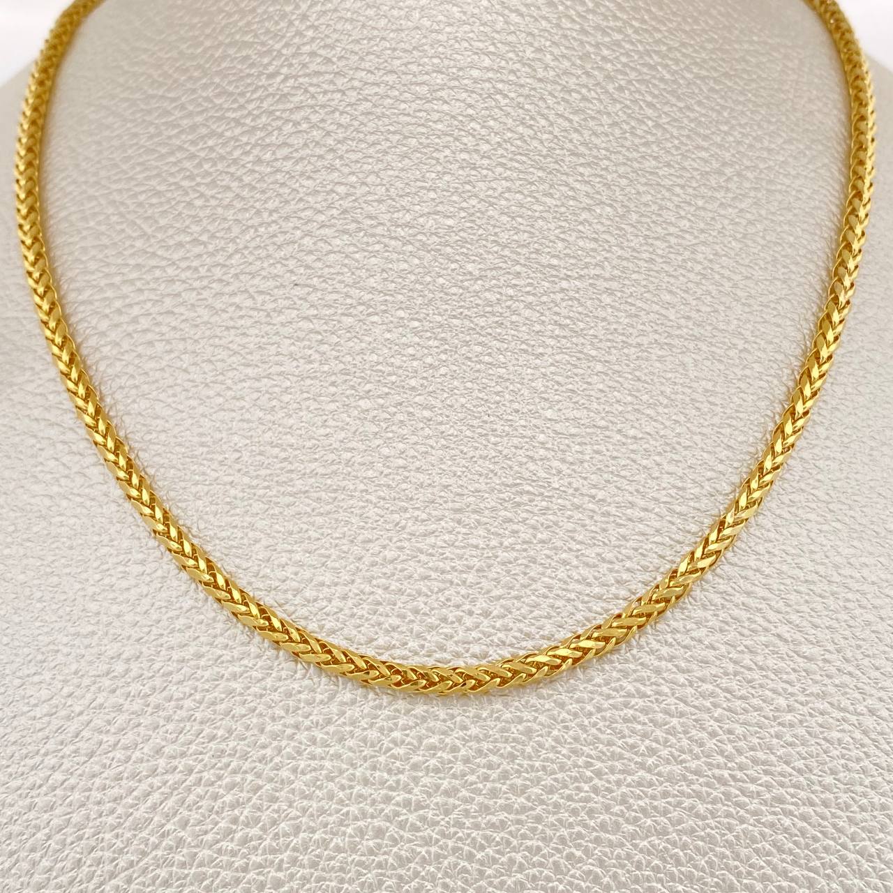 Cadena Franco 7.55gr / 24 1/4 in / Oro Amarillo +3 14K Italy $