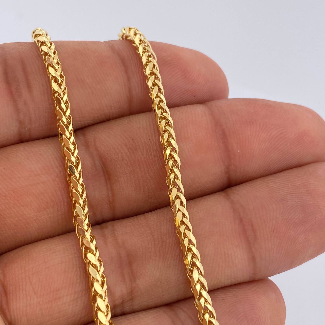 Cadena Franco 7.55gr / 24 1/4 in / Oro Amarillo +3 14K Italy $