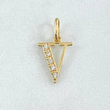 Pendant Letter V Silhouette 0.65gr / 1.8cm / 18K Gold ©