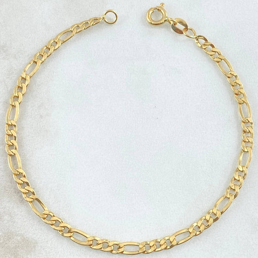 Figaro Bracelet 2.2gr / 7.5in / +1 18K Gold ©