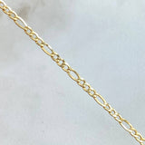 Figaro Bracelet 1.45gr / 7.7in / +1 18K Gold ©