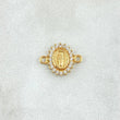 Herraje Virgen Milagrosa 0.55gr / 1.2cm / Circones Blancos  Oro Amarillo 18K