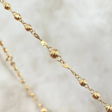 Miraculous Virgin Rosary 6.6gr / 45cm / 3mm-4mm Beads Diamond Cut Christ Cross with Pointed Polished 18K Yellow Gold *