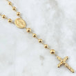 Miraculous Virgin Rosary 17.2gr / 60cm / 6mm-7mm Cross Christ INRI 18K Yellow Gold *
