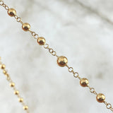 Miraculous Virgin Rosary 9.6gr / 55cm / 4mm-5mm Christ Cross Beveled Edges 18K Yellow Gold ©