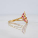 Anillo Corazon Flor 1.9g / T5 Oro Amarillo 18K