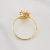 Anillo Flor 1.85g / T7 1/4 Oro Amarillo 18K