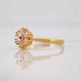 Anillo Flor 2.4g / T7 Oro Amarillo 18K