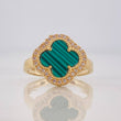 Anillo Trebol 3.95g / T7 Oro Amarillo 18K