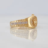 Anillo Corona 3.65g / T7 Dos Oros Amarillo Blanco 18K