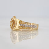Anillo Corona 3.45g / T6 1/4 Dos Oros Amarillo Blanco 18K