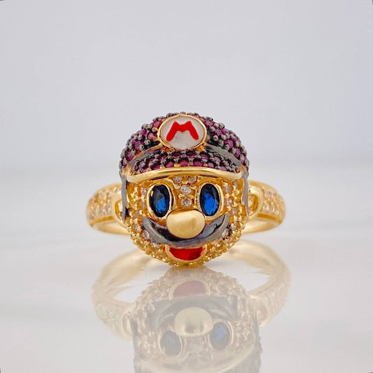 Mario Ring 5.95g / T8 Two-Tone Black Yellow 18K Gold