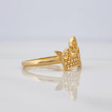 Anillo Corona Corazones 2.25g / T6 3/4 Oro Amarillo 18K
