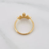 Anillo Corona Corazones 2.25g / T6 3/4 Oro Amarillo 18K