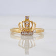 Anillo Corona 1.95g / T6 Dos Oros Amarillo Blanco 18K
