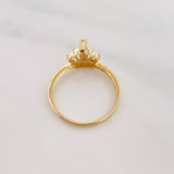 Anillo Corona 1.95g / T6 Dos Oros Amarillo Blanco 18K