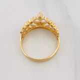 Anillo Corona Real 4.6g / T8 Dos Oros Amarillo Blanco 18K