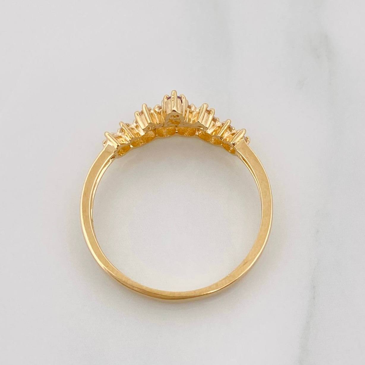Anillo Tiara 2.05g / T7 Oro Amarillo 18K