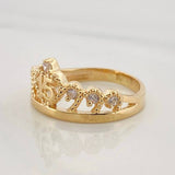 Anillo Tiara 15s 3.45g / T6 1/4 Oro Amarillo 18K