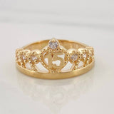 Anillo Tiara 15s 3.45g / T6 1/4 Oro Amarillo 18K
