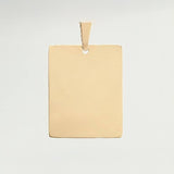 Dije Placa Rectangular 2gr / 1 1/4 in / Oro Amarillo 18K