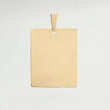 Dije Placa Rectangular 1.85gr / 1 1/4 in / Oro Amarillo 18K *