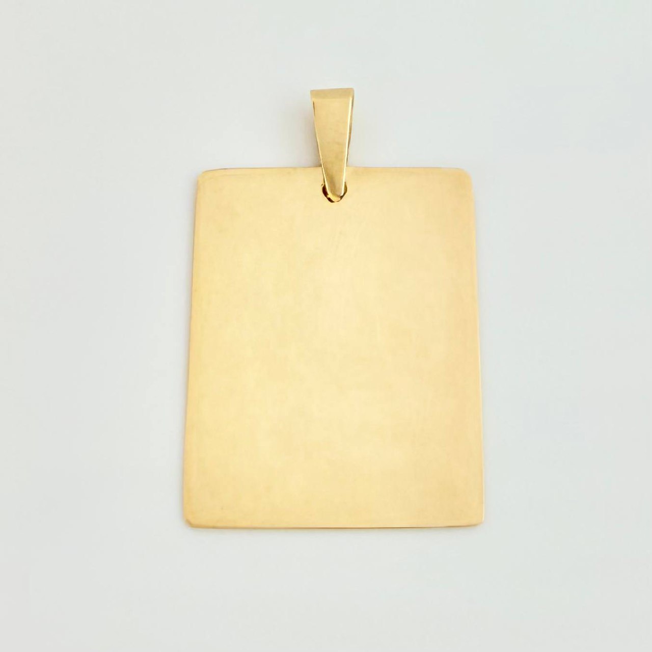 Dije Placa Rectangular 2.35gr / 1 1/4 in / Oro Amarillo 18K *