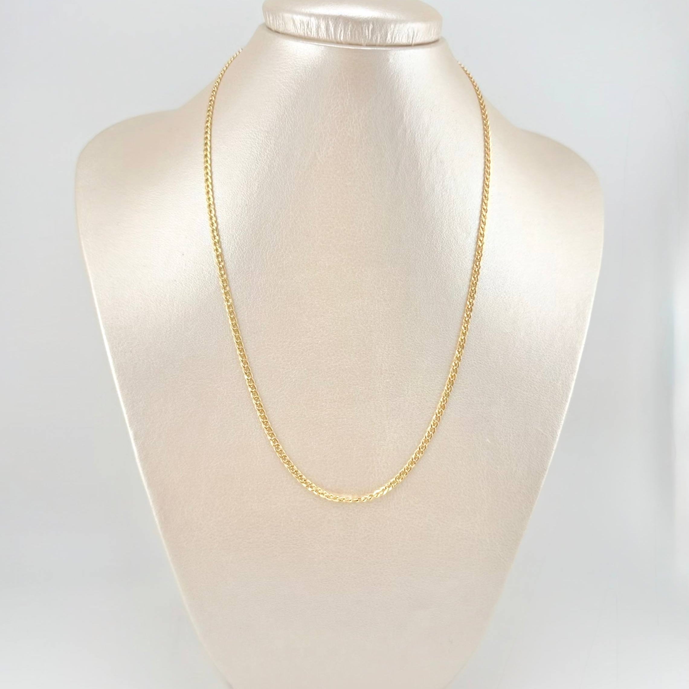 Cadena Cubana 2.4g / 51cm / 2.5mm Oro Amarillo 18K