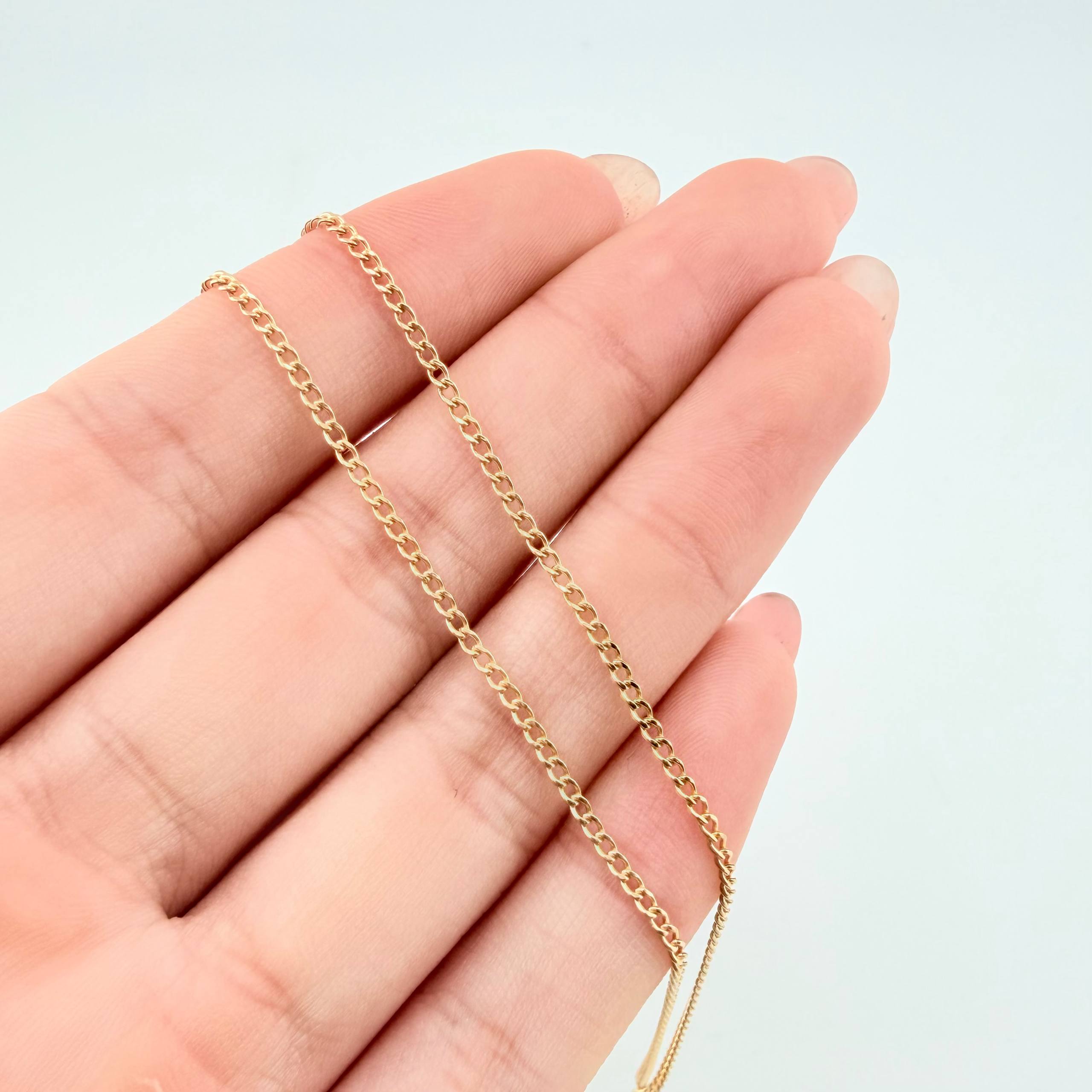 Cadena Mini Cubana 1.65g / 51cm / 1.75mm Oro Amarillo 18K