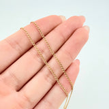 Cadena Mini Cubana 1.65g / 51cm / 1.75mm Oro Amarillo 18K