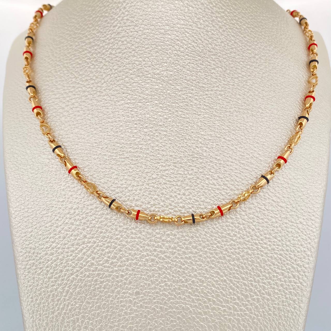 Cadena Rustica Corazones 21.2gr / 18 1/2 in / Oro Amarillo 18K &