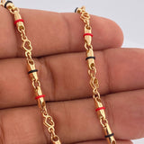 Cadena Rustica Corazones 21.2gr / 18 1/2 in / Oro Amarillo 18K &