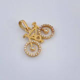 Bicycle Pendant 2.05gr / 3/4 in / 18K Gold