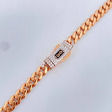 Cadena Cubana Infinito 18.60gr / 24 in / Dos Oros Blanco Rosa +4 18K &