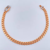 Pulso Cubana Infinito 6.6gr / 7 1/4 in / Dos Oros Blanco Rosa +4 18K &