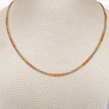 Cadena Cubana 4.1gr / 24 1/4 in / Tres Oros +1 14K Italy &