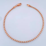 Pulso Ice 4.35gr / 8 in / Dos Oros Blanco Rosa +4 14K Italy &