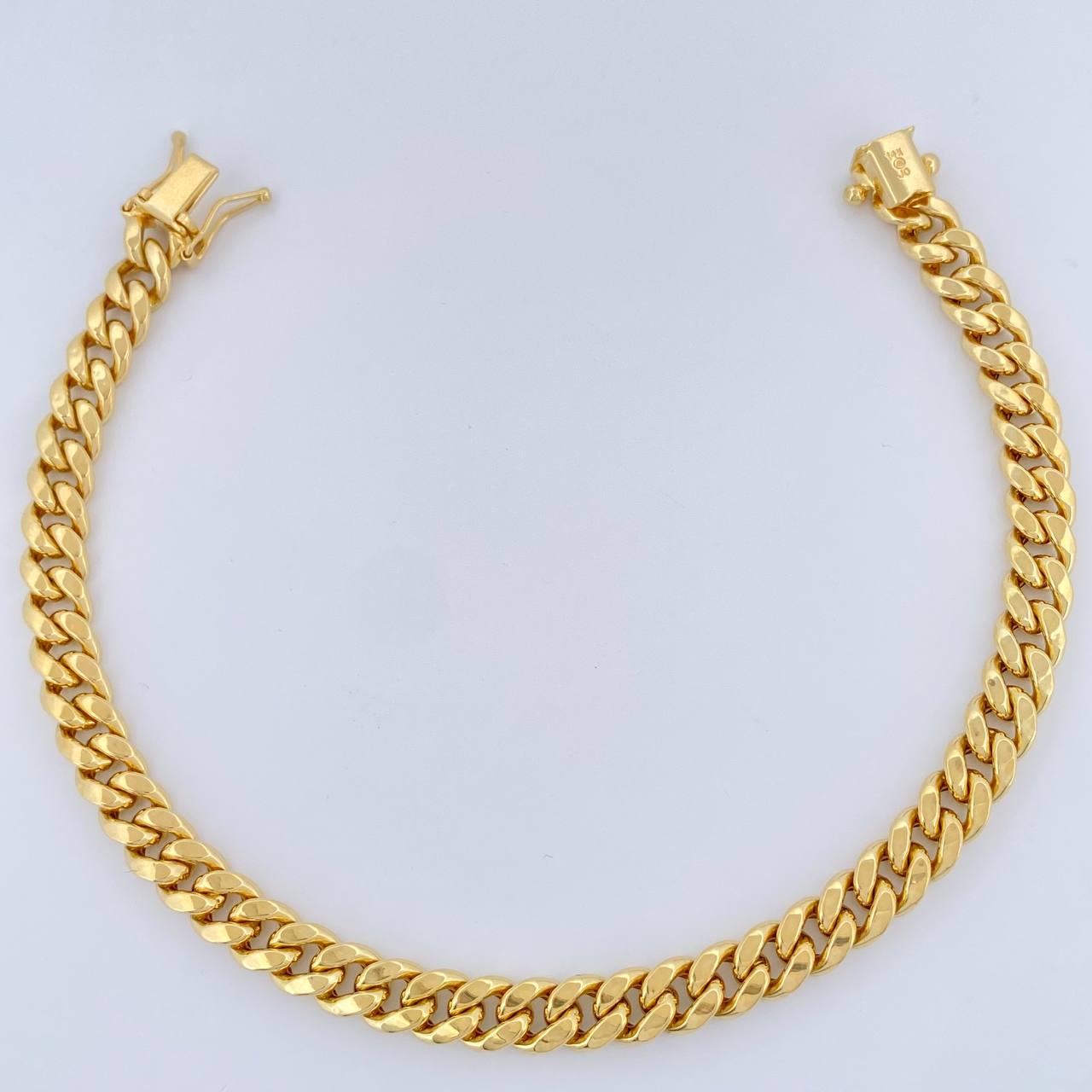 Pulso Cubano 6.55gr / 8 1/2 in / Oro Amarillo +1 14K Italy $