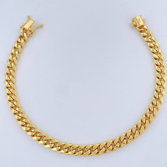 Pulso Cubana 6.2gr / 8 1/4 in / Oro Amarillo +1 14K Italy &