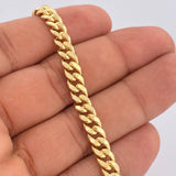Pulso Cubano 6.55gr / 8 1/2 in / Oro Amarillo +1 14K Italy $