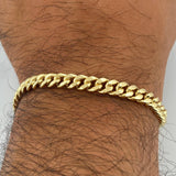 Pulso Cubano 6.55gr / 8 1/2 in / Oro Amarillo +1 14K Italy $