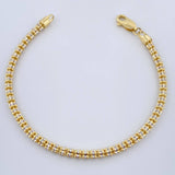 Pulso Ice 6.1gr / 7 in / Dos Oros Amarillo Blanco +4 14K Italy &