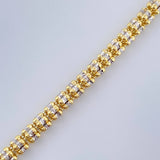 Pulso Ice 6.1gr / 7 in / Dos Oros Amarillo Blanco +4 14K Italy &