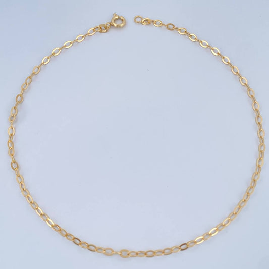 Tobillera Aro Seguido 2.2gr / 11 in / Oro Amarillo +3 18K $